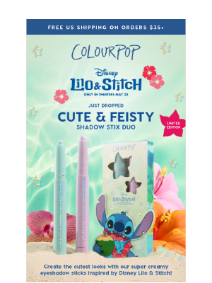 ColourPop Cosmetics - NEW Disney Lilo & Stitch Shadow Stix Duo 💚💗