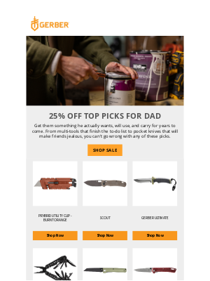 Gerber Gear - 25% Off These Top Picks for Dad