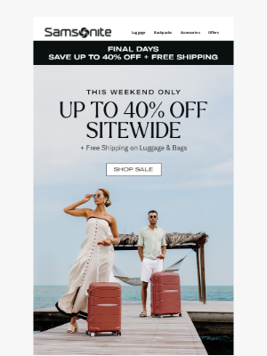 eBags - Final Days For Free Shipping on Luggage & Bags