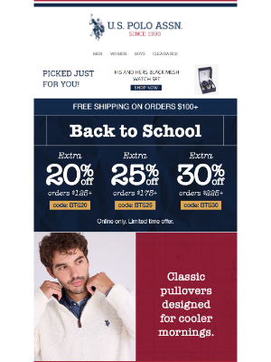 U.S. Polo Assn. - ☀️ Sunday Shopping? Save up to 30% Today!