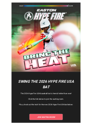 Easton Slowpitch - Join the Waiting Room for the Hype Fire USA Bat