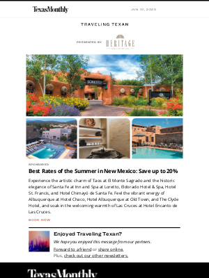 Texas Monthly - Save Up to 20% with Heritage Hotels in New Mexico!