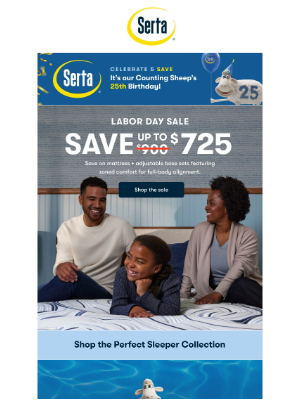 Serta - Save up to $725 this Labor Day