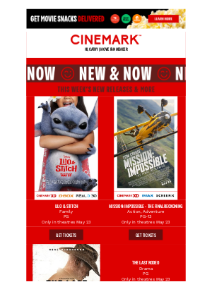 Cinemark - See what's New & Now at Cinemark
