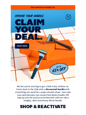 Dollar Shave Club - Rejoin for over 50% off!