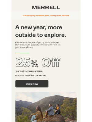 Merrell - Here’s to another Year of Outdoor Adventure