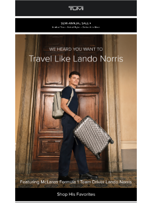 TUMI - Lando Norris’ Travel Favorites