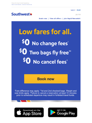 Southwest Airlines - Low fares with all the perks.