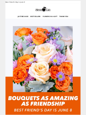 Flower Cart - Only once a year - celebrate Best Friend's Day with smiles