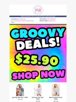 Paisley Grace Boutique - GROOVY DEALS🌈 + 25% OFF CONSUELA!!!😍