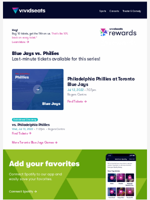 Vivid Seats -  ⚾ Blue Jays vs. Phillies Starts Tomorrow @ Rogers Centre. Let's Go! ⚾