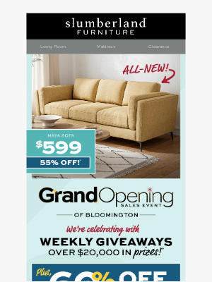 Slumberland Furniture - ✨JUST DROPPED – Comfy new sofa, only $599!