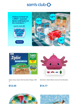 Sam's Club - Introducing Locked-In Summer Value.