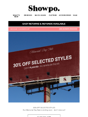 Showpo (Australia) - LAST CHANCE! Sale Is Ending!