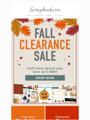Scrapbook - 🎃 3 More Days to Grab Clearance Savings Up to 80%!