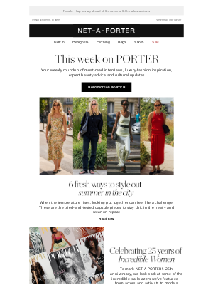 NET-A-PORTER - 6 fresh ways to style out summer in the city