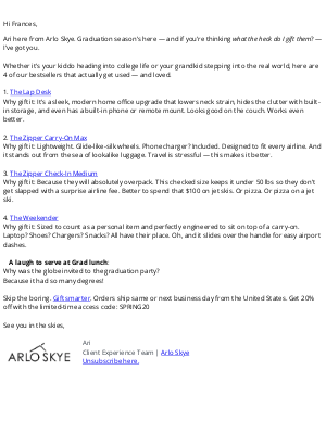 ARLO SKYE - Real Talk: Grad Gifts 🎓