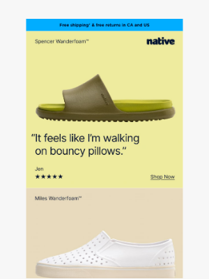Native Shoes - People are talking about Wanderfoam™