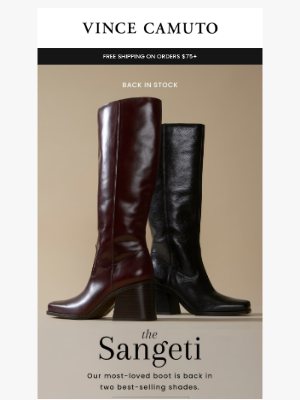 Vince Camuto - 🚨 GET YOURS NOW: THE SANGETI IS BACK