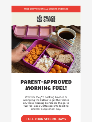 Peace Coffee - The secret to surviving school morning chaos