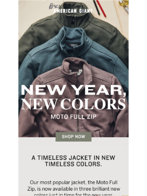 American Giant - Moto Full Zip: Now in three new colors