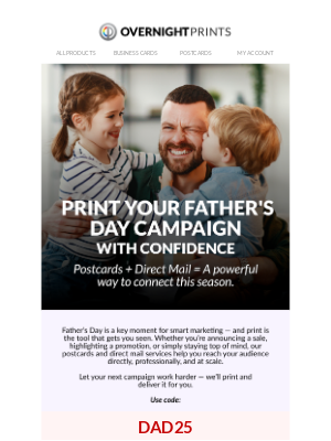 Overnight Prints - Make Dad’s Day Unforgettable 💙
