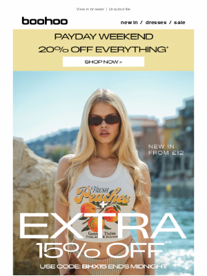 boohoo (United Kingdom) - 20% off + extra 15% off = SUCCESS 🔅