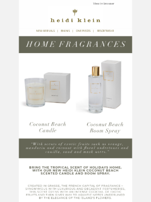 Heidi Klein (UK) - The Scent of Summer... Candle & Room Spays from Heidi Klein