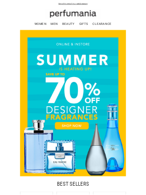 perfumania - Beat The Heat & Save up to 70% Off