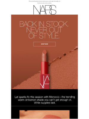 NARS Cosmetics - Drop everything now: Morocco is back in stock.
