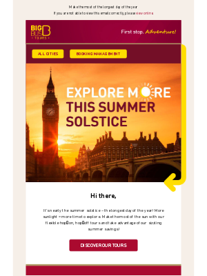 Big Bus Tours (United Kingdom) - Celebrate summer solstice with our sizzling summer deals!