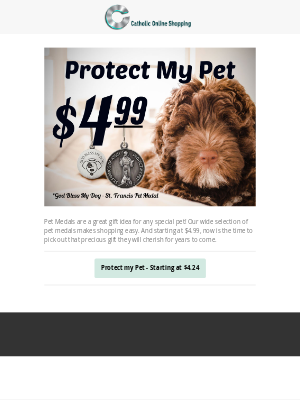 Your Catholic Voice Foundation - Protect your Beloved Pet with these Pet Items - Save 15%
