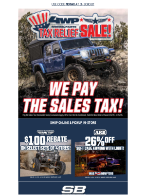 4WD Hardware - 🚨 ENDS TONIGHT: We Pay Your Tax + Up to 50% OFF Smittybilt