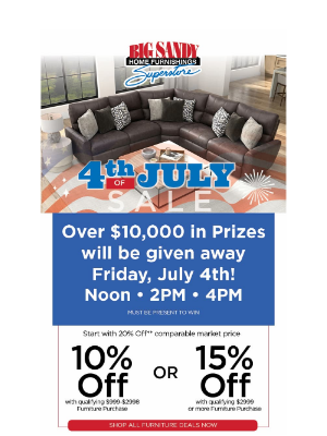Big Sandy Superstore - ‼️Enter to Win in Store Friday, July 4th! 🇺🇸