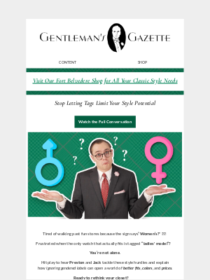 Gentleman's Gazette - Unlocking the Style Potential Beyond Gendered Clothing