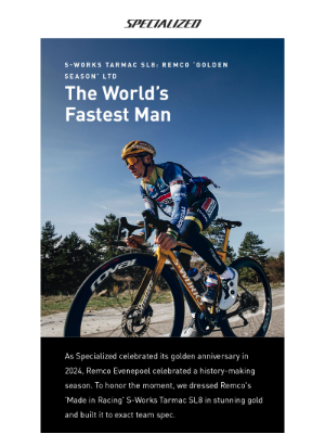 Specialized Bicycle Components - Ride like Remco: The World’s Fastest Man