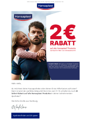 Hansaplast (Germany) - stella, sichere dir 2€ Rabatt 🩹