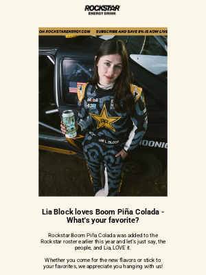 Rockstar Energy Drink - Lia Block ❤ Rockstar Boom Piña Colada
