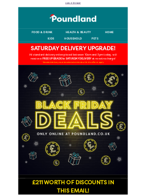 Poundshop - 📢 WOW! BLACK FRIDAY IS HERE + DELIVERY UPGRADE!