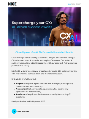 NICE - AI-powered CX: your game-changing advantage