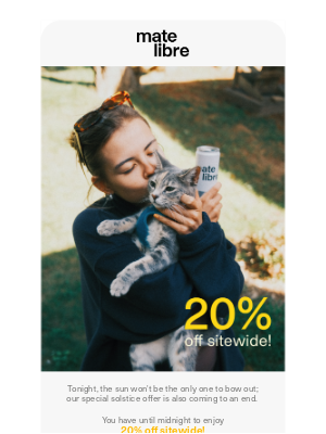 Mate Libre - 20% off sitewide!