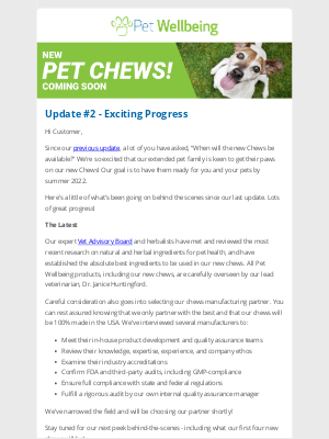 Pet Wellbeing - NEW! Pet Wellbeing Chews 🐶😸💚 Coming 2022!   