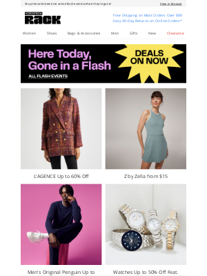 Nordstrom Rack - L'AGENCE Up to 60% Off | Z by Zella from $15 | Men's Original Penguin Up to 60% Off | And More!