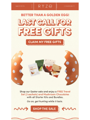 RYZE - Last Call on Easter Sale 🐰