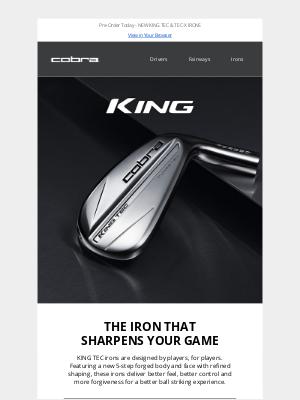 COBRA PUMA GOLF - New KING TEC Irons - The Iron That Sharpens Your Game