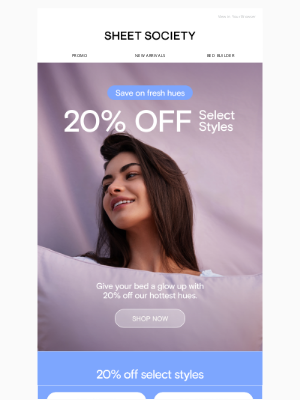 20% off select styles
