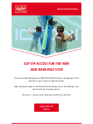 Rawlings Sporting Goods - NEW 2026 Rawlings Icon Dropping 8/13