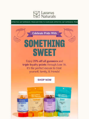 Lazarus Naturals - 20% Off Gummies? Yes Please. 🙌 + 3X Points!