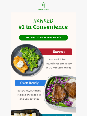 Home Chef - We have so many convenient meals on the menu, you won't want to miss a single one