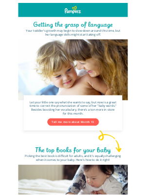 Pampers - 15-Month Milestones: Language leaps ahead!